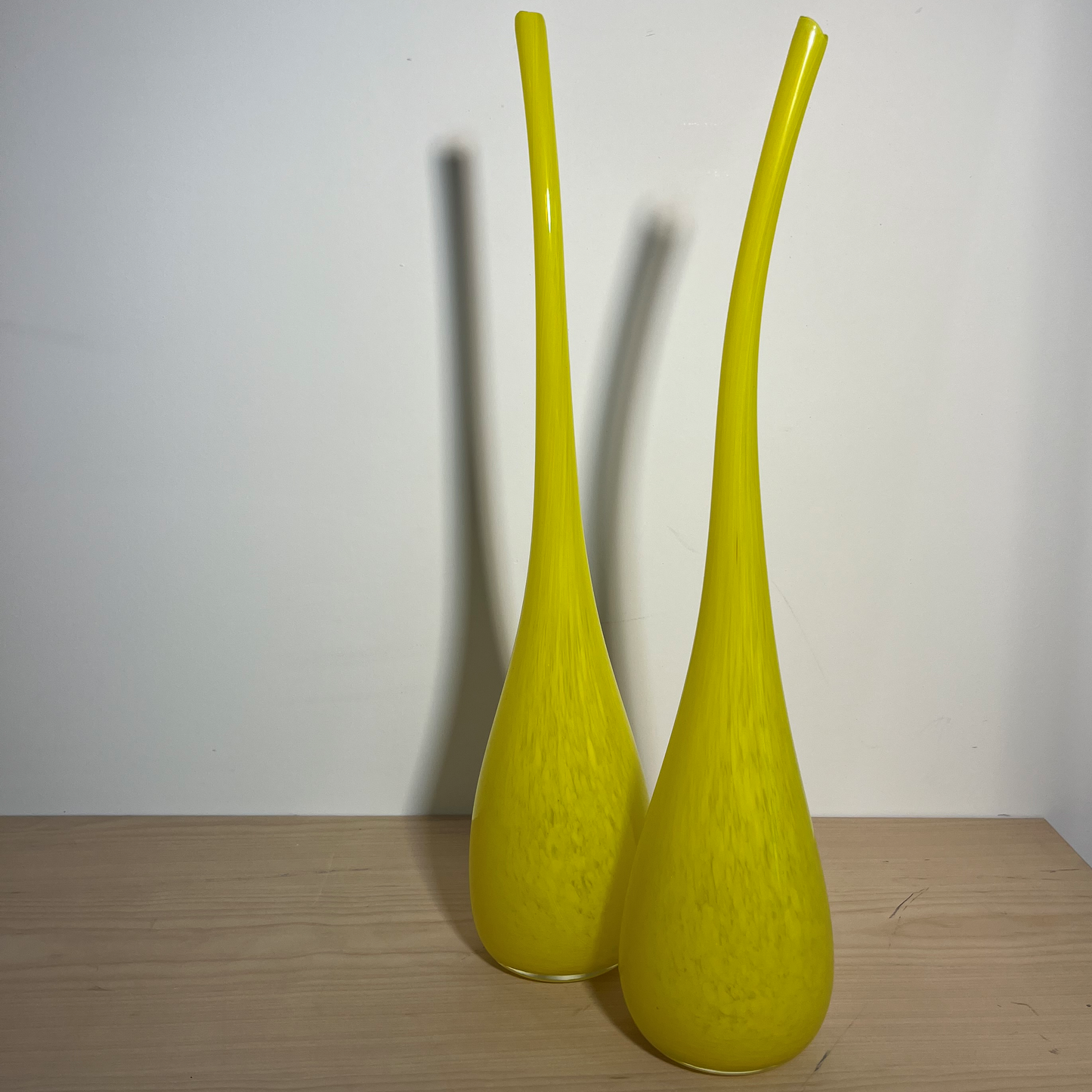 Vase bouteille jaune grand